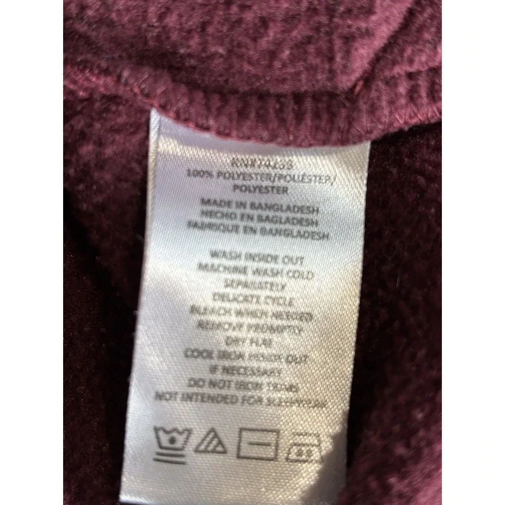 DKNY‎ Burgundy Hoodie Sweatshirt Size M Long Sleeve Kangaroo Pocket Logo